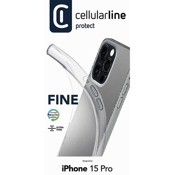Cellularline Fine - iPhone 15 Pro cover (gennemsigtigt)