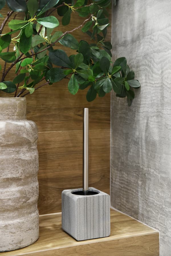 Q-BATH PREMIUM DECOR 1538 toalettborste i grå marmor