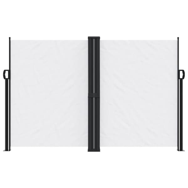 vidaXL Utdragbar sidomarkis vit 160x1000 cm