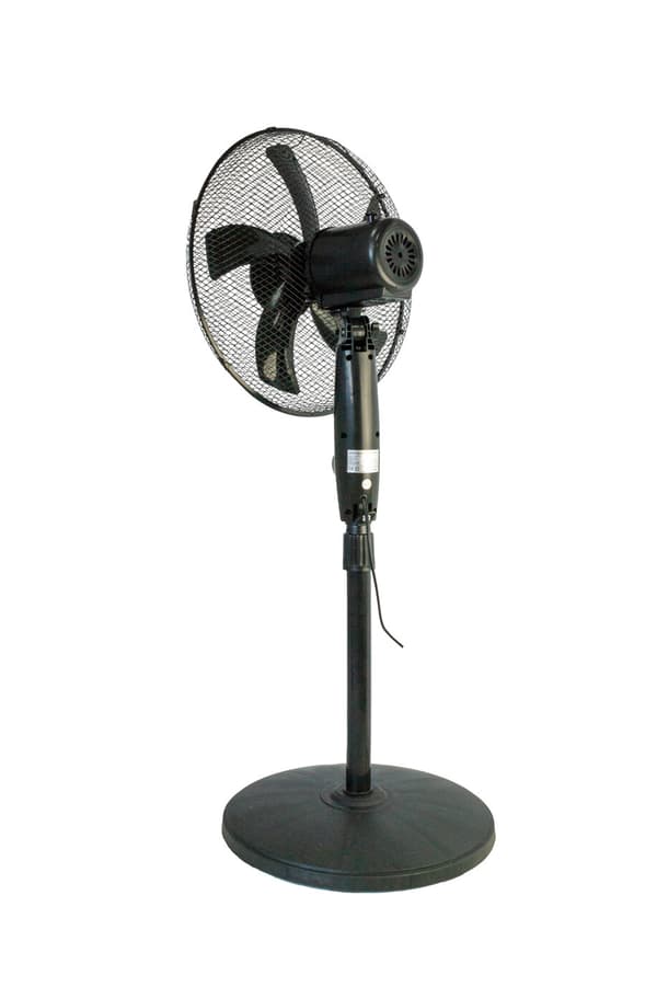 VOLTENO GULVVENTILATOR SORT 40CM RUND FOD