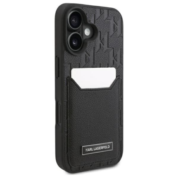 Karl Lagerfeld Cardslots Monogram - iPhone 16 cover (sort)