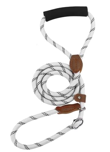HALKSÄKER HUNDHALSBAND KOPPEL GRÅ LÄNGD 130 cm DIAMETER 8 mm