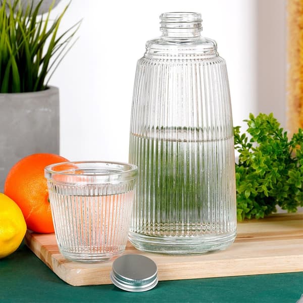Lasinen karafe ja lasi 1 l + 220 ml 2 kpl