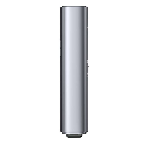 Baseus Orange Dot Multifunktionel Præsentationsfjernbetjening med Laserpointer, Genopladelig (Grå)