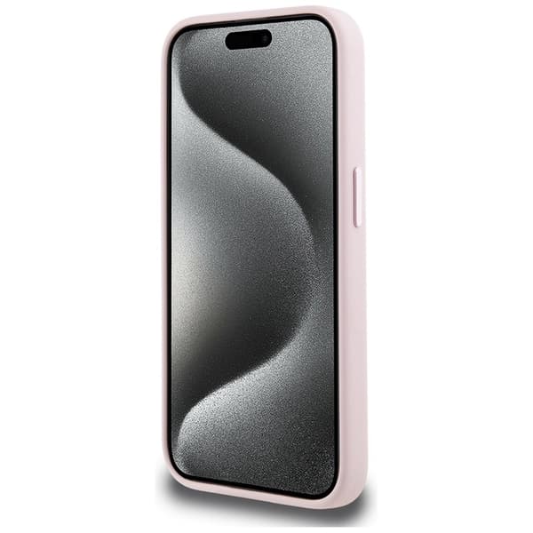 Karl Lagerfeld Silikone Shadow Metal Initial MagSafe-etui til iPhone 15 Pro Max (lyserød)