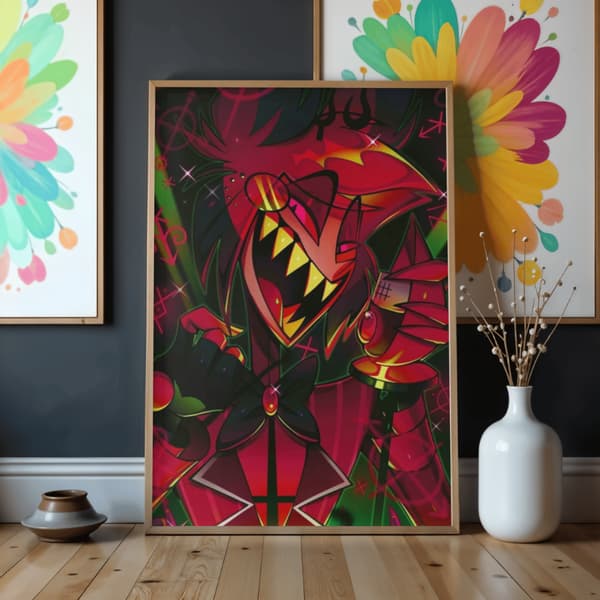 Måla efter nummer-bild med ram Hazbin Hotel Alastor 50x70 cm
