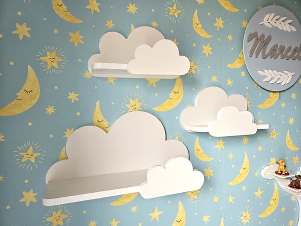 Cloud-hyllor, set om 3, MOLI-Prestige, rundade toppar