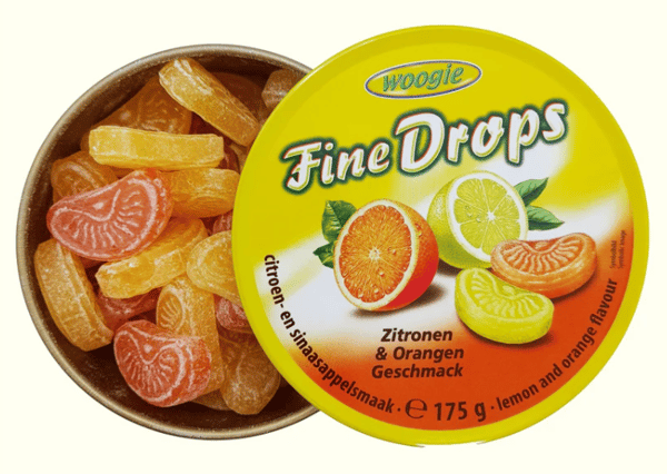 Woogie citron-orange slik på dåse 175 g