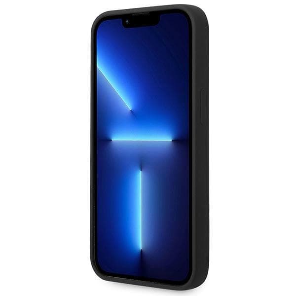 Guess GUHCP14MSLTGK iPhone 14 Plus / 15 Plus 6.7 sort/sort hårdt cover silikone triangle