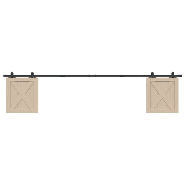 vidaXL Skjutdörrssystem för möbler, 244 cm, kolstål