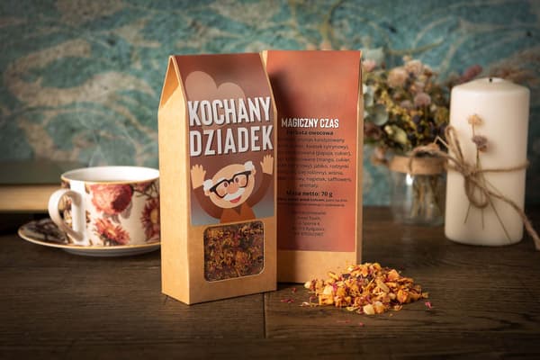 Gavekurv til Bedsteforældredag med chokolade og te