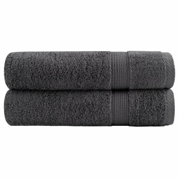 vidaXL Premiumhanddukar SOLUND, 2-pack, Antracit, 50x100 cm