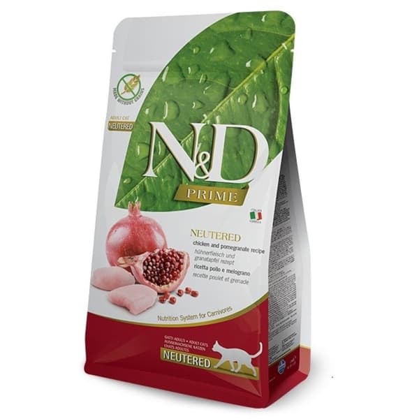 Farmina N&D Prime torrfoder för katter 5 kg kyckling och granatäpple