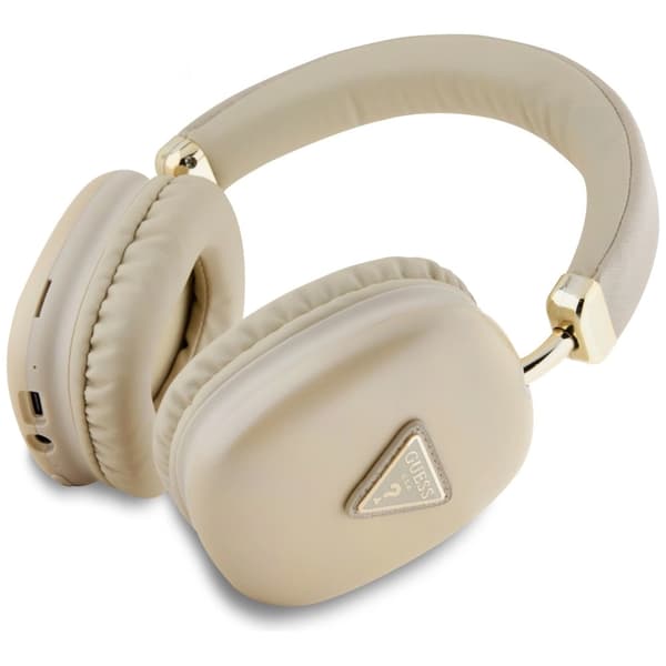 Guess Bluetooth 5.3 Metallic Triangle Logo Guldfärgade Over-Ear Hörlurar