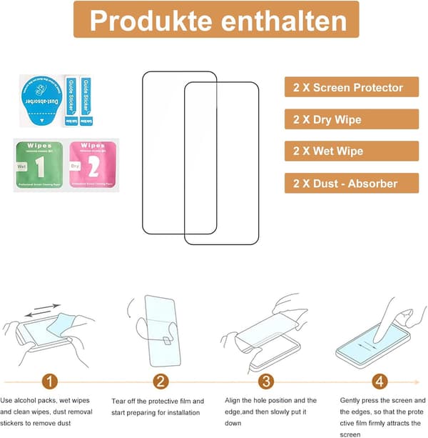 2x 9H HÄRDAT GLAS FÖR XIAOMI 13 STARK, HÅRD, HÅLLBAR, RESISTENT