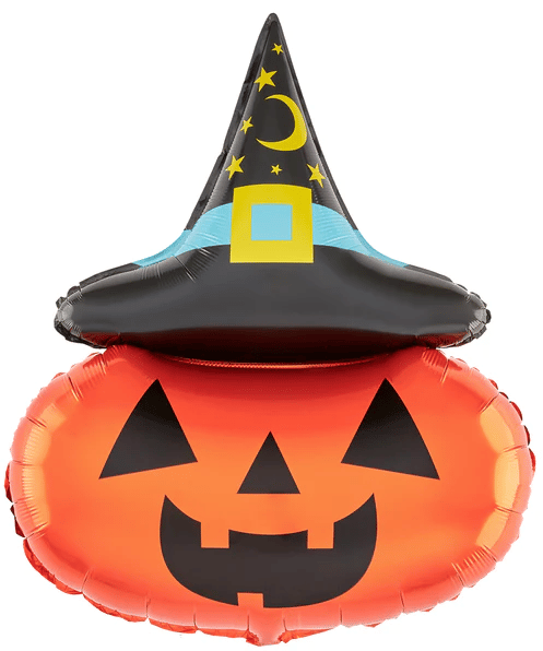 Kurpitsafolioilmapallo halloween-hatussa 64x88cm