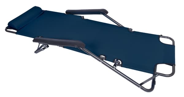 LEON marineblå lænestol/liggestol