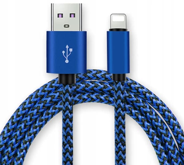 Flätad kabel Snabbladdningskabel Micro USB 3m Flätad Svart