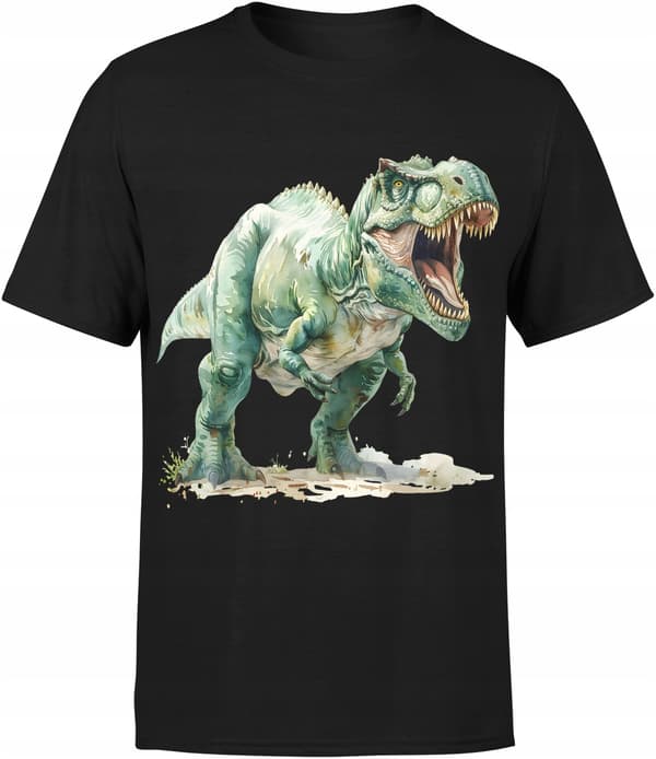 DINOSAUR T-SHIRT MED DINOSAUR HERREPRINT I BOMULD, DRENGE