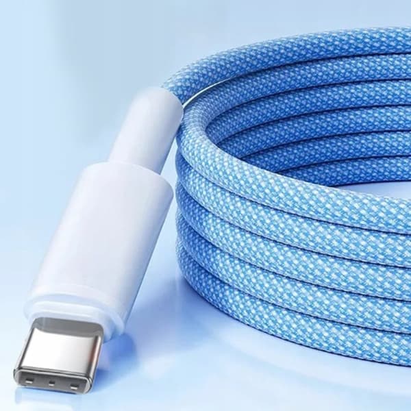 CO2-LADDNINGSKABEL USB-C SNABBLADDNING USB TYP C FÖR IPHONE 15 16 1M BLÅ