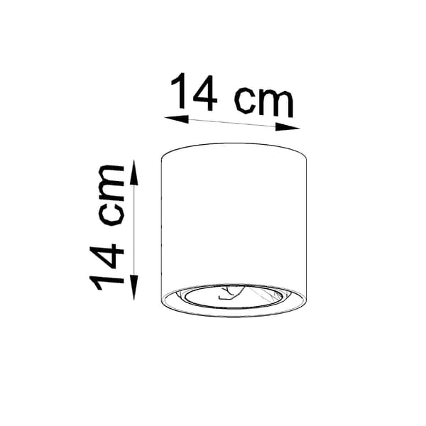 Loftlampe Cullo 1 GU10 grå beton Sollux SL.0645