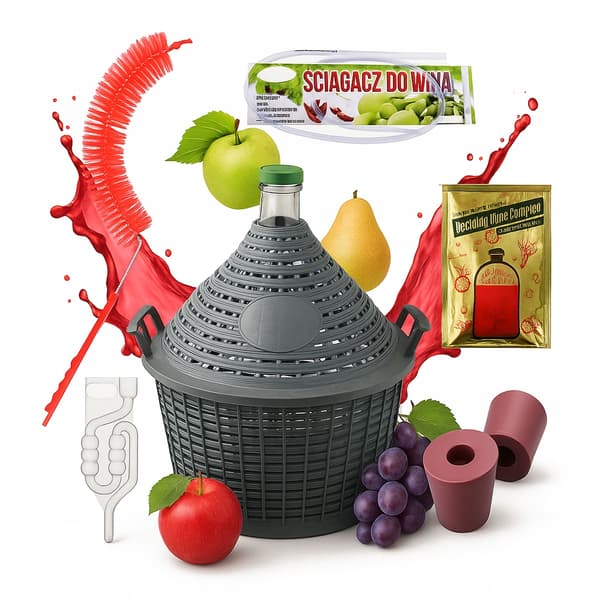 SET 20L dunk för vin, juice, glasdunk med korg