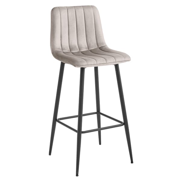 POZZA pall - mörkbeige sammet / svarta ben x 2
