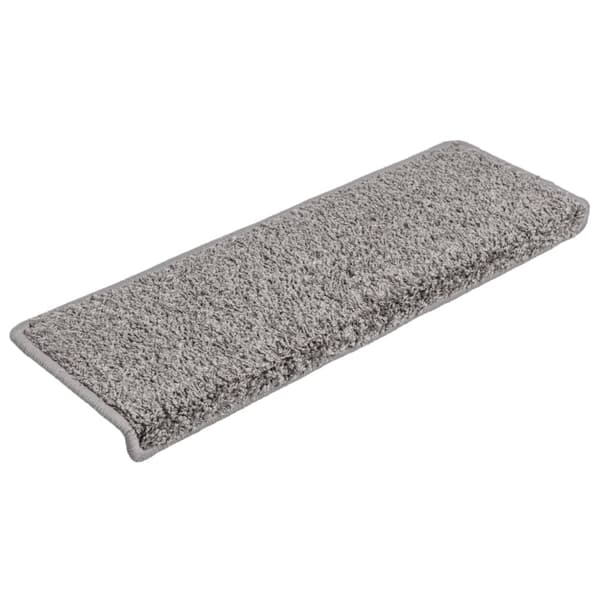 vidaXL Trappmattor 15 st 65x21x4 cm grå rektangulära kanter