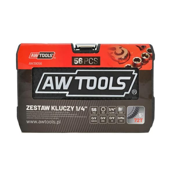 AWTOOLS SÆT MED SKRUENØGLER 1/4" 56 DELT