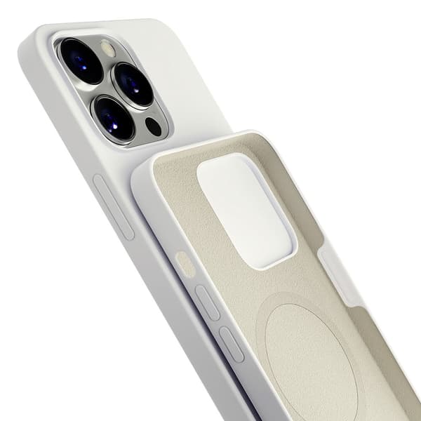 Apple iPhone 15 Pro Max - 3mk Hardy Silikon MagCase Silver-Vit