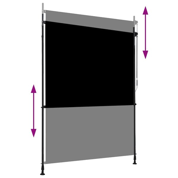 vidaXL Rullgardin, 150x270 cm, Antracit