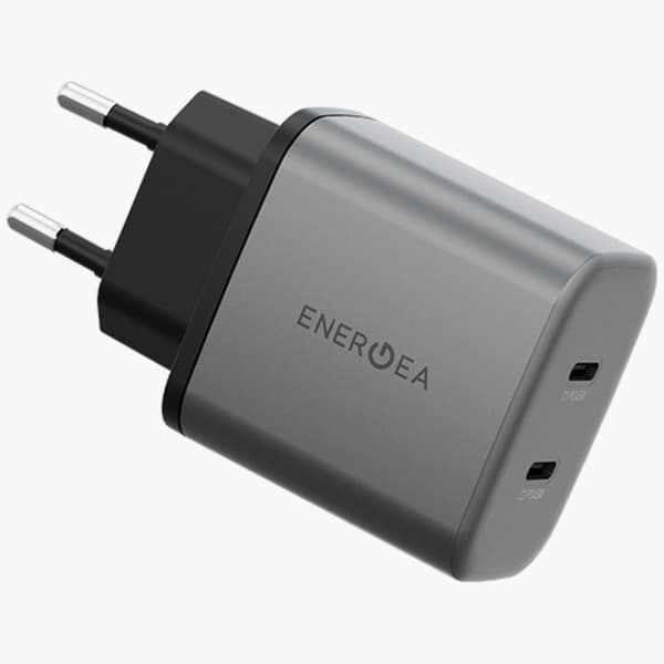Energea Ampcharge GaN45 2xUSB-C PD/PPS/QC3.0 45W Harmaa Seinälaturi