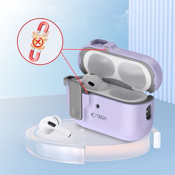 TECH-PROTECT SLIM HOOK APPLE AIRPODS PRO 1/2 LAVENDEL