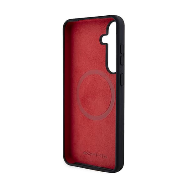 AMG Silikone Carbon Mønster MagSafe - Samsung Galaxy S24 Etui (Sort