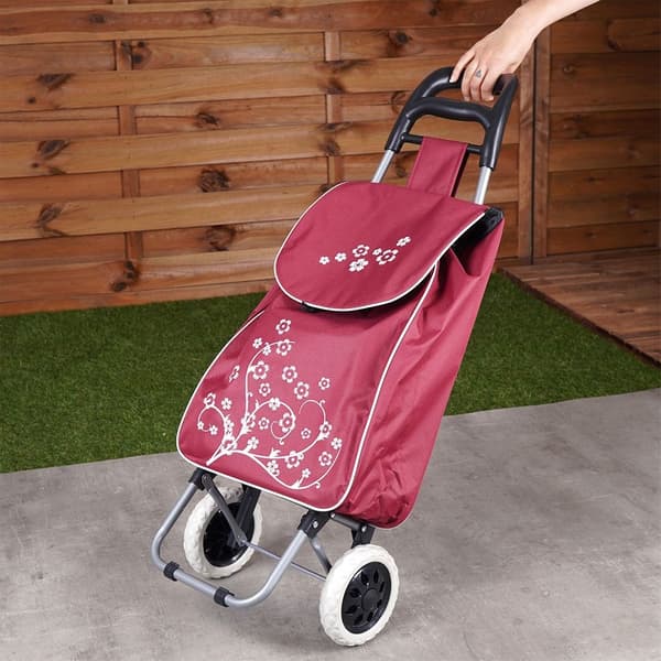 Ostoskärryt laukulla bordeaux 30 l