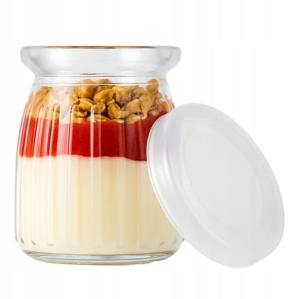 20x dessertbeholdere 150 ml stribet glas til desserter