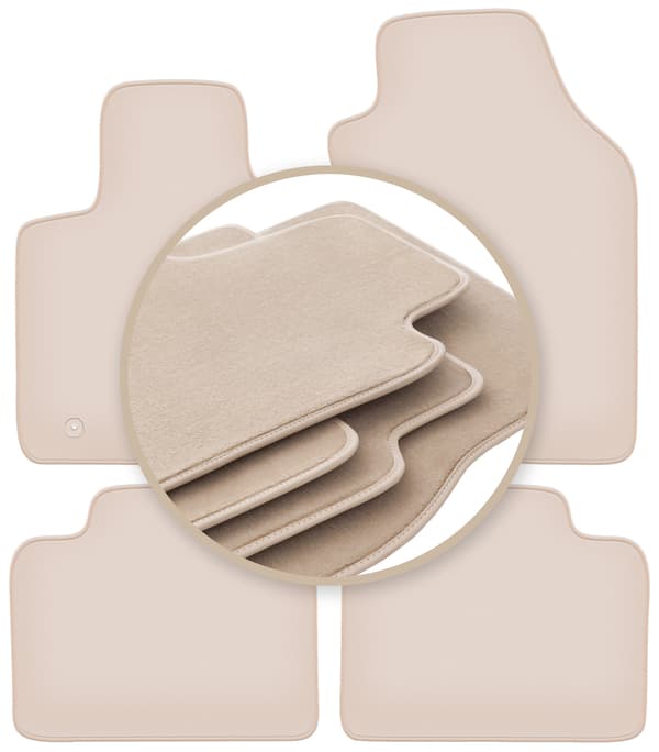 PREMIUM beige gulvmåtter til: Lancia Ypsilon III hatchback 2011-