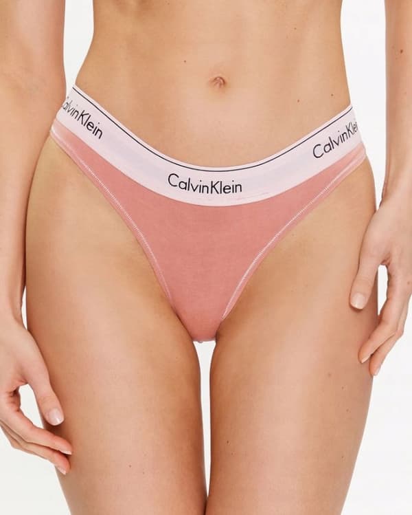 CALVIN KLEIN KVINDERØDE PIZZA STRINGTRUSSER MED LOGO KOMFORTABLE M TIA