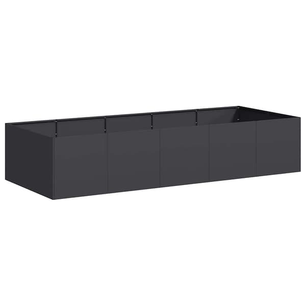 vidaXL sort urtepotte 200x80x40 cm stål
