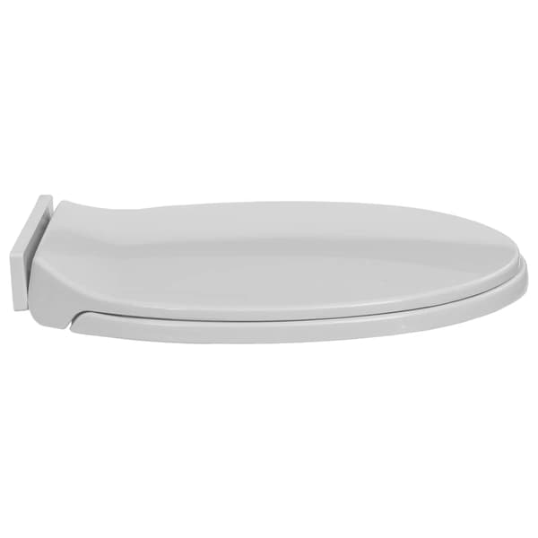 vidaXL Mjukstängande toalettsits ljusgrå oval
