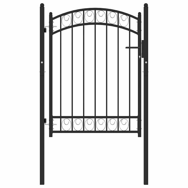 vidaXL Hegnslåge med bue, stål, 100x125 cm, sort