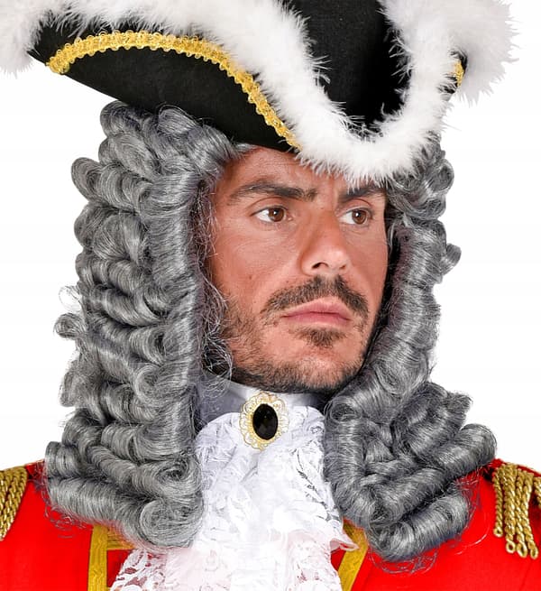 Hårperuk herr grå skeppskaptenpiratkommodor