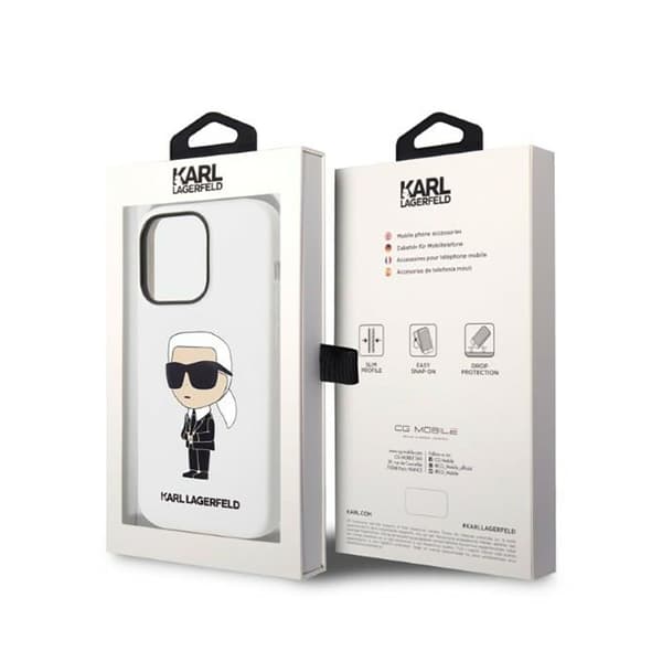 Karl Lagerfeld Silikon NFT Ikonik - iPhone 14 Pro Max Skal (Vit)