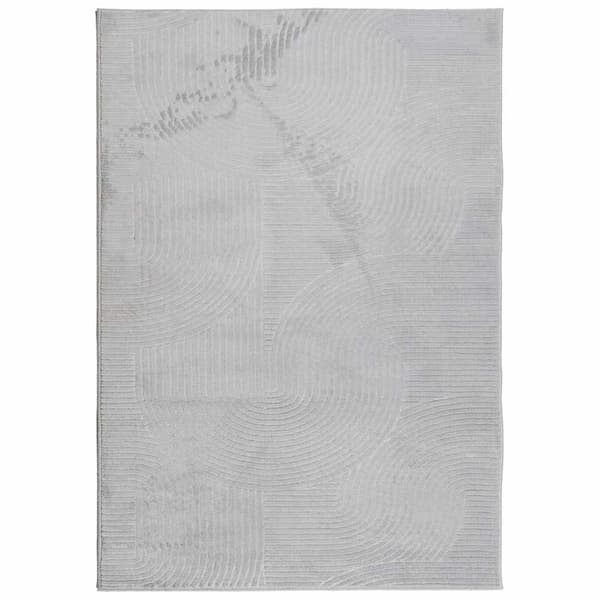 vidaXL IZA tæppe, kort luv, grå, 160x230 cm
