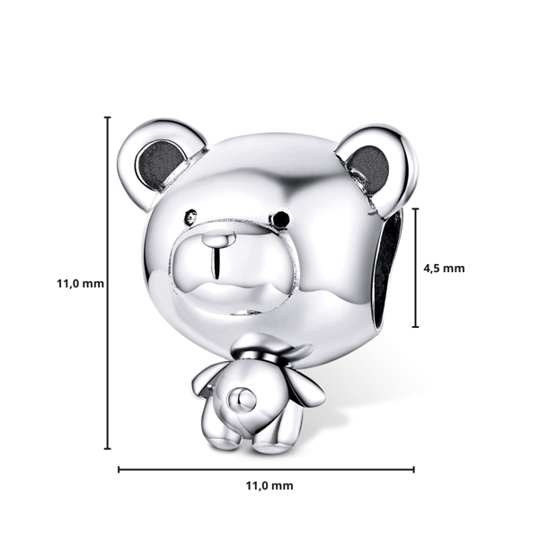 Silverberlock nallebjörnspärla pärlor silver 925 pärla