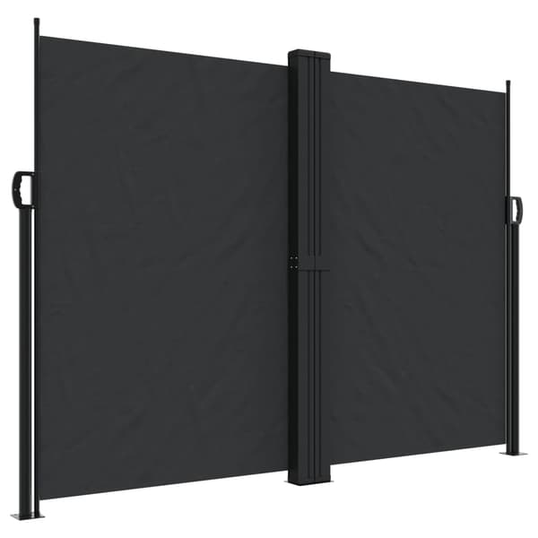 vidaXL udtrækkelig sidemarkise sort 180 x 1200 cm