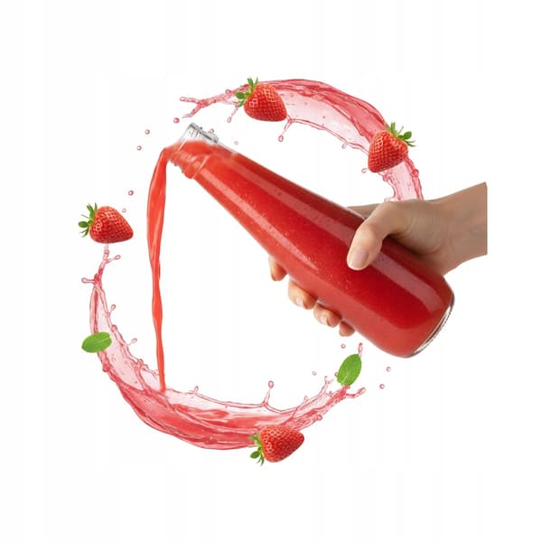 100x GLASFLASKOR DROPLA 330ml för juice, sirap, likör, lemonad, vatten 0,33L
