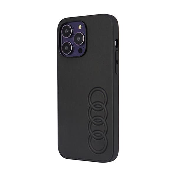Audi Syntetisk Læder - iPhone 14 Pro Max Etui (Sort)