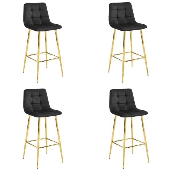 ARCETO pall - svart sammet / GYLLENE ben x 4