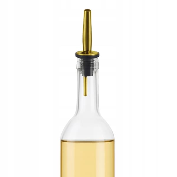 Baarimikon kaatolaite alkoholi-, viini- ja siirappipulloille, suppiloannostelija